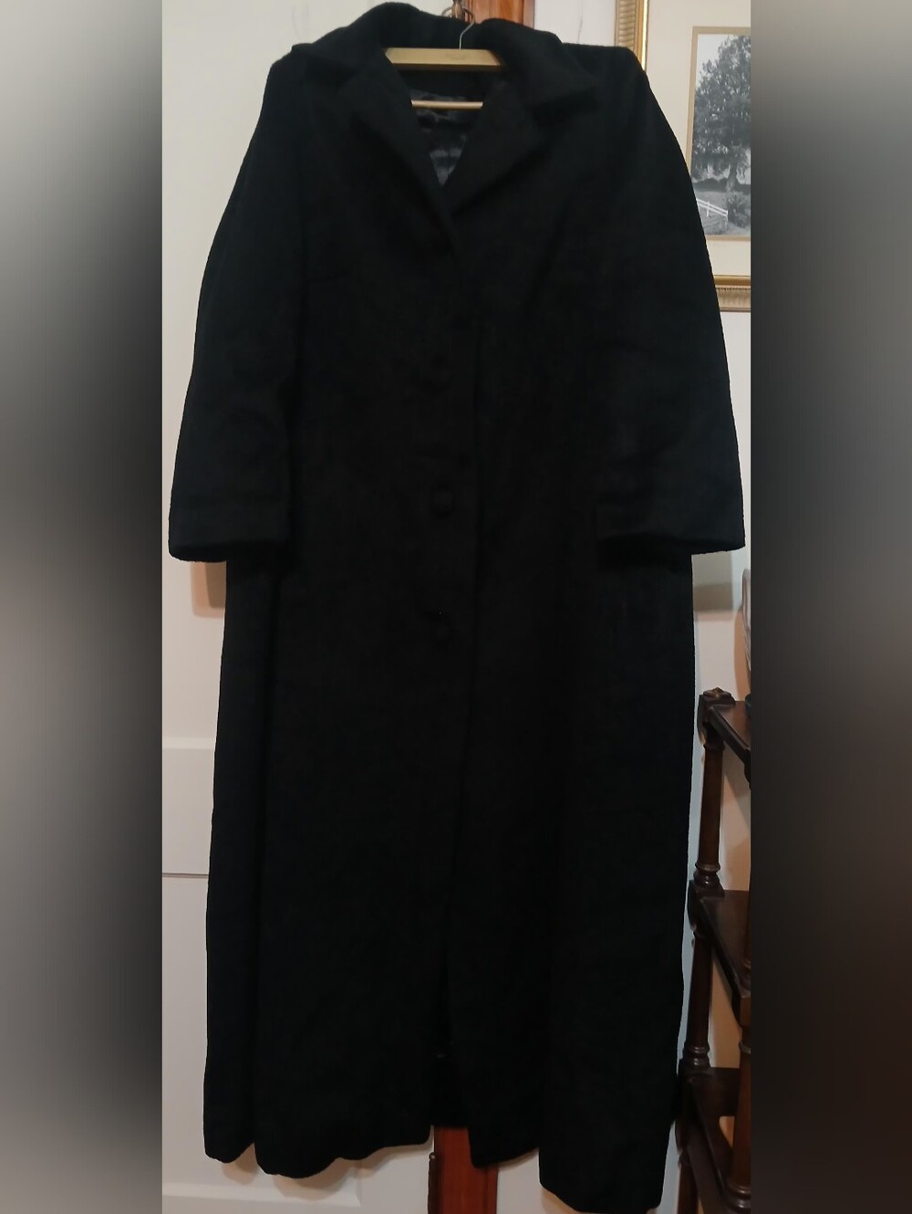 Vtg Plus Size Women's Long Wool Coat
